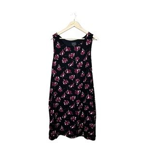 Simply Styled Vintage Y2K Black Floral Chiffon Sleeveless Dress